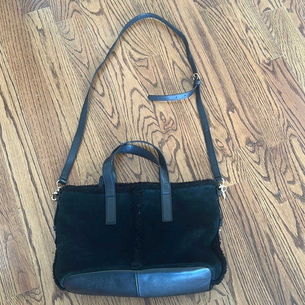 Ugg Australia Quinn Tote Suede Bag In Black - Picture 4 of 10